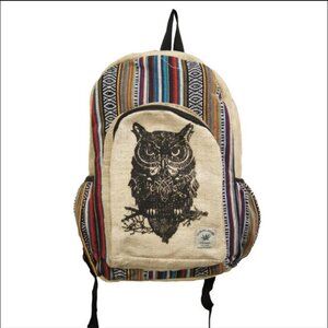 Rising International Hemp Owl Hobo Backpack (KSE91)